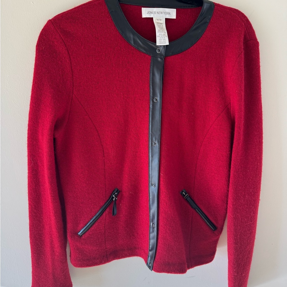 SOLD! 100% WOOL Jones New York Women's Red Jacket